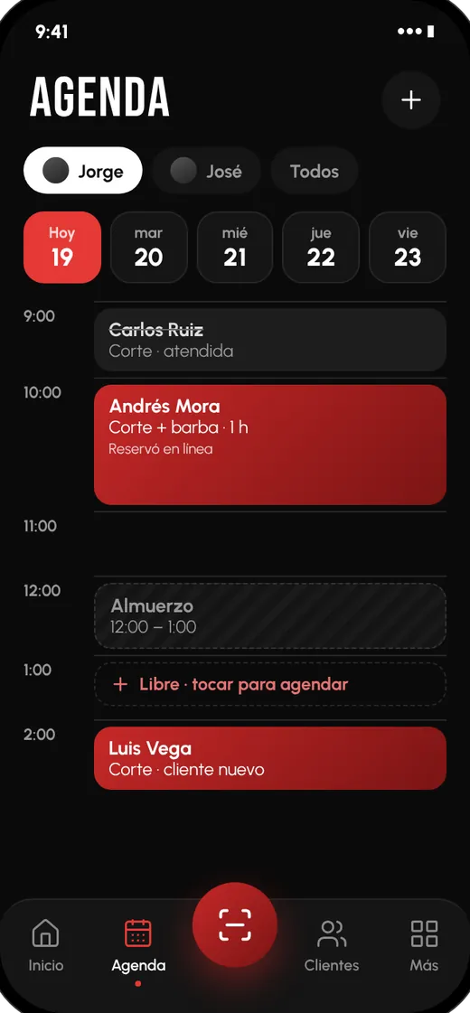 Agenda de la barbería